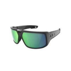 Matte Black Frame and Happy Bronze Polar with Green Mirror Lens