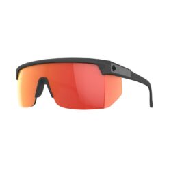 Translucent Matte Black Frame and Happy Green Orange Spectra Mirror Lens