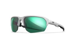 Polished White Frame with CAPTIVATE™ Polarized Green Mirror Lenses